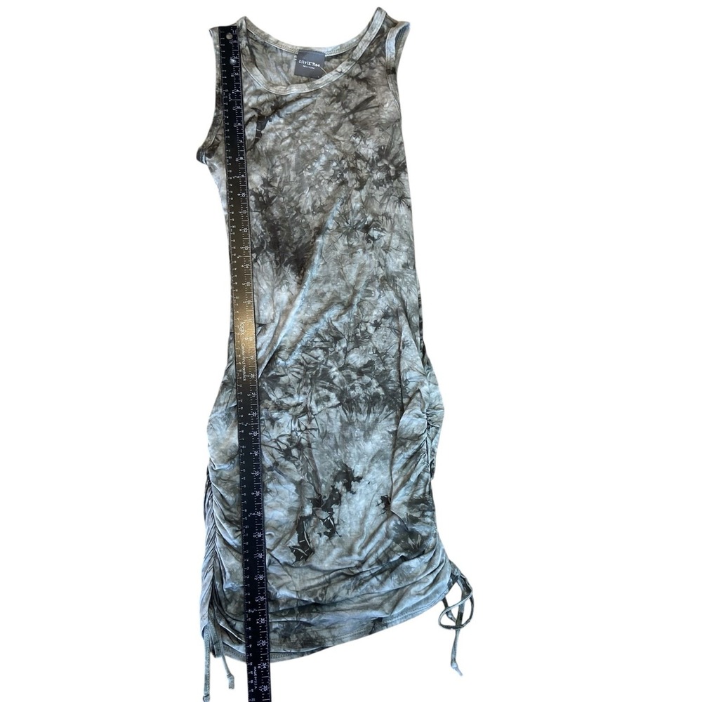 Olivia Rae brand tie-dye sleeveless tank dress Cinched Green Size S‎ NWT - Picture 4 of 7